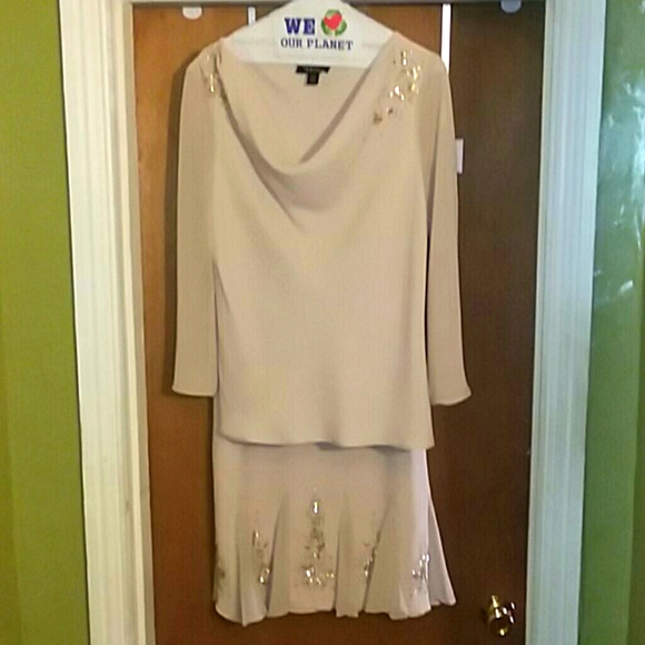 Chris Sl Ankle Dress Light Beige
